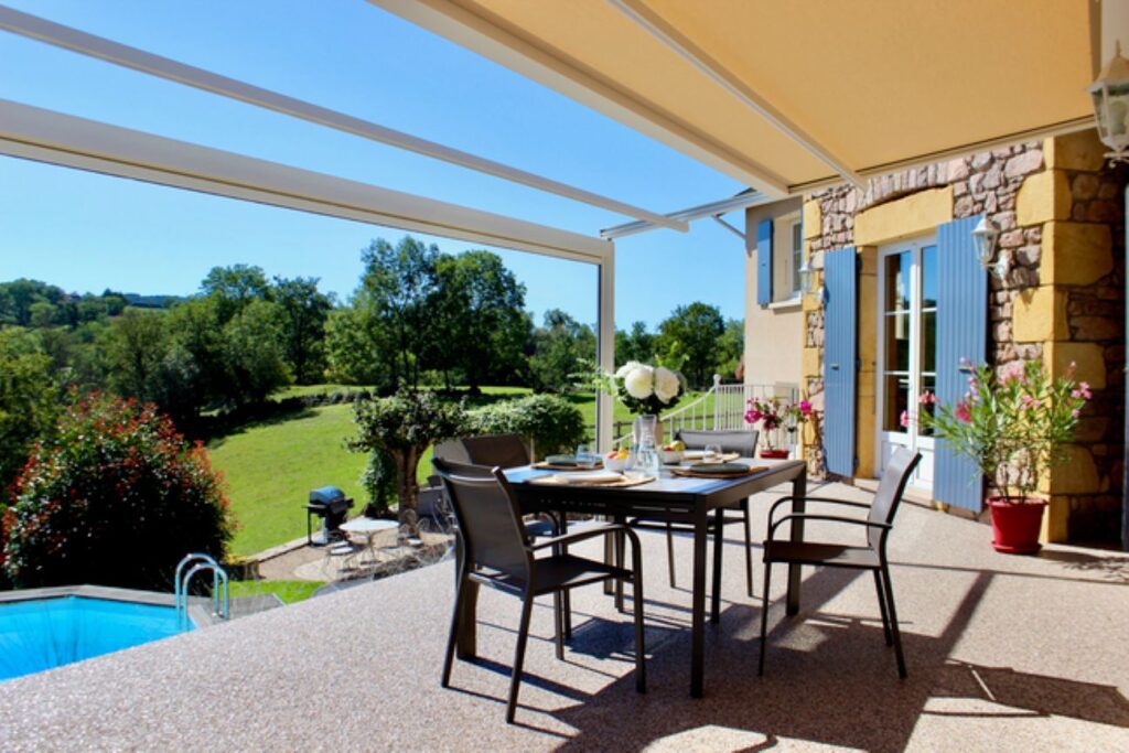 Pergola toile enroulable pour terrasse